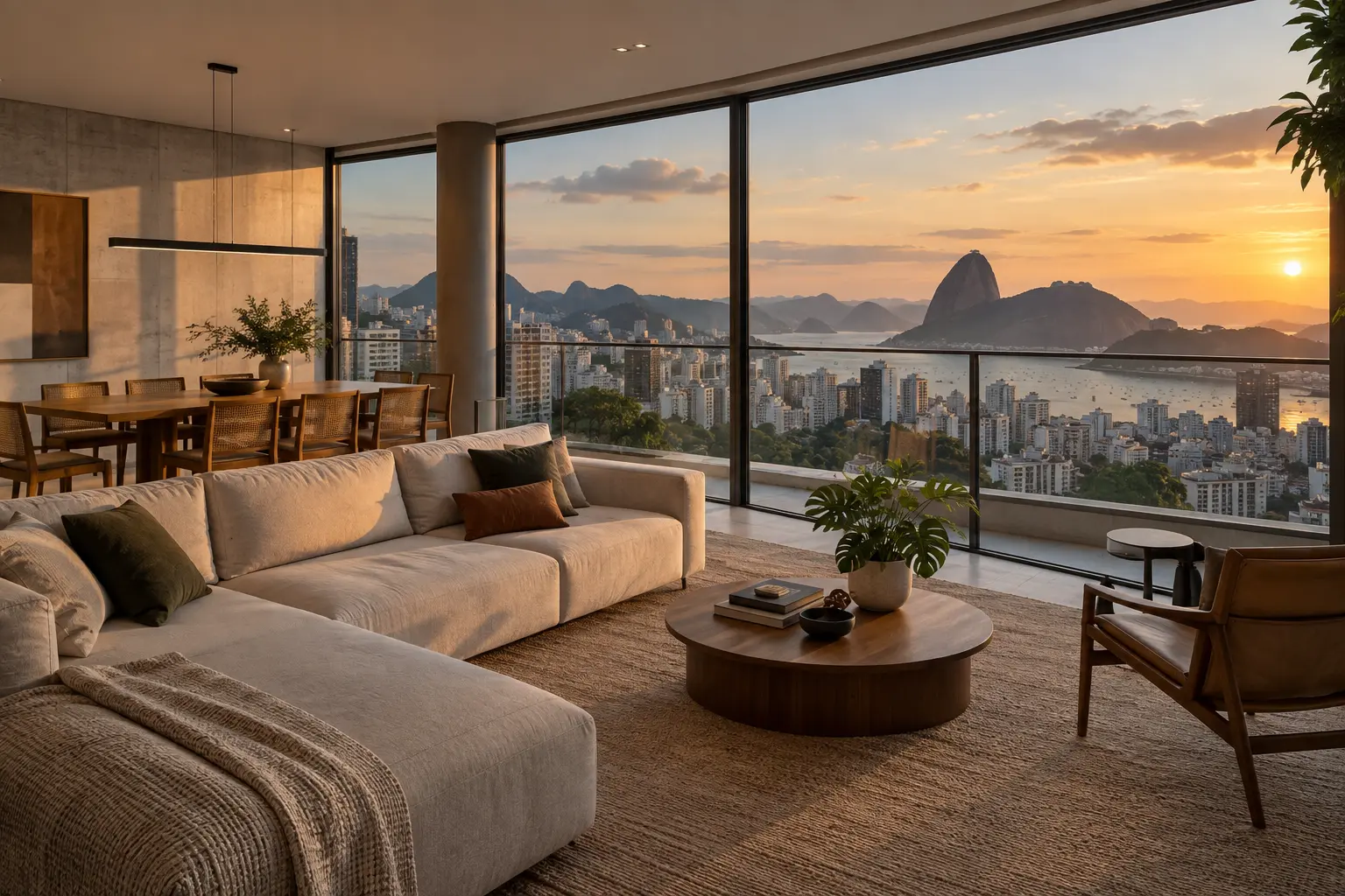 Residência contemporânea vista do jardim.